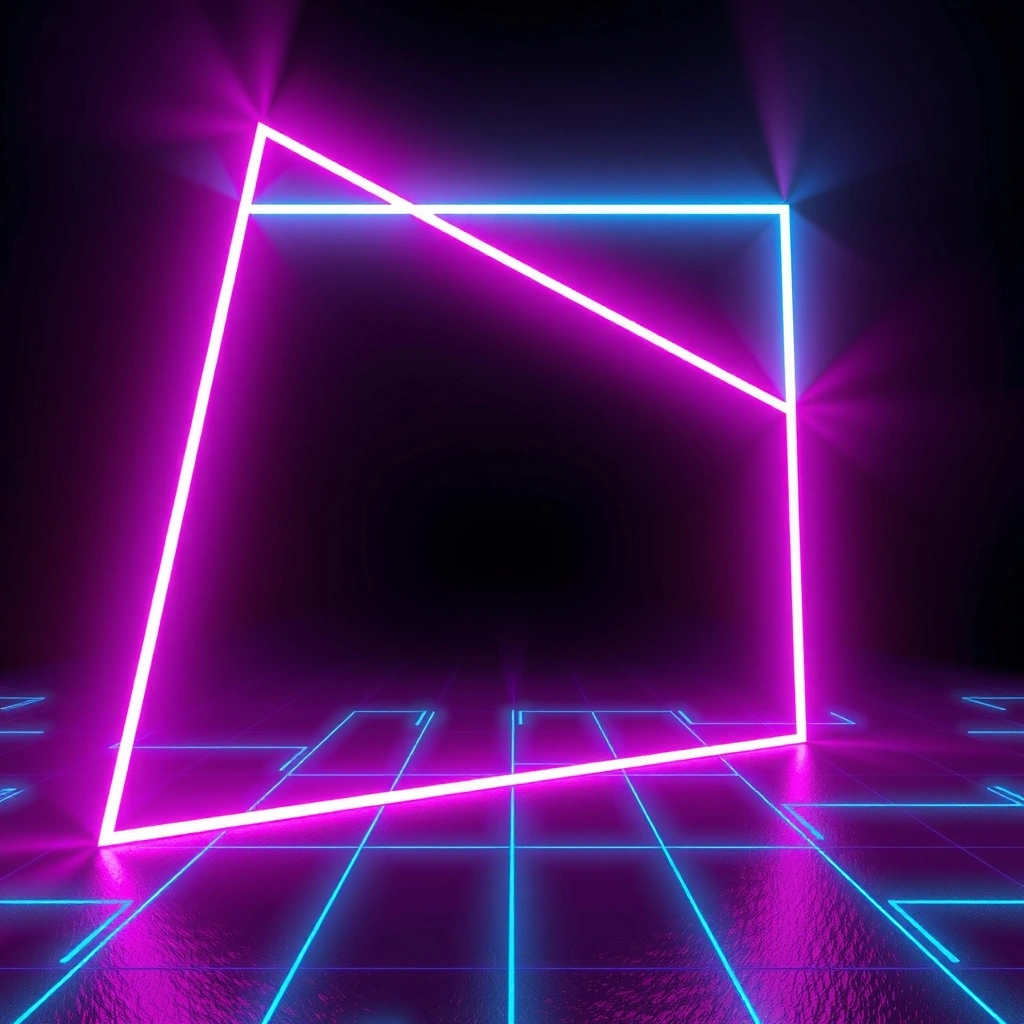 Abstract neon grid background